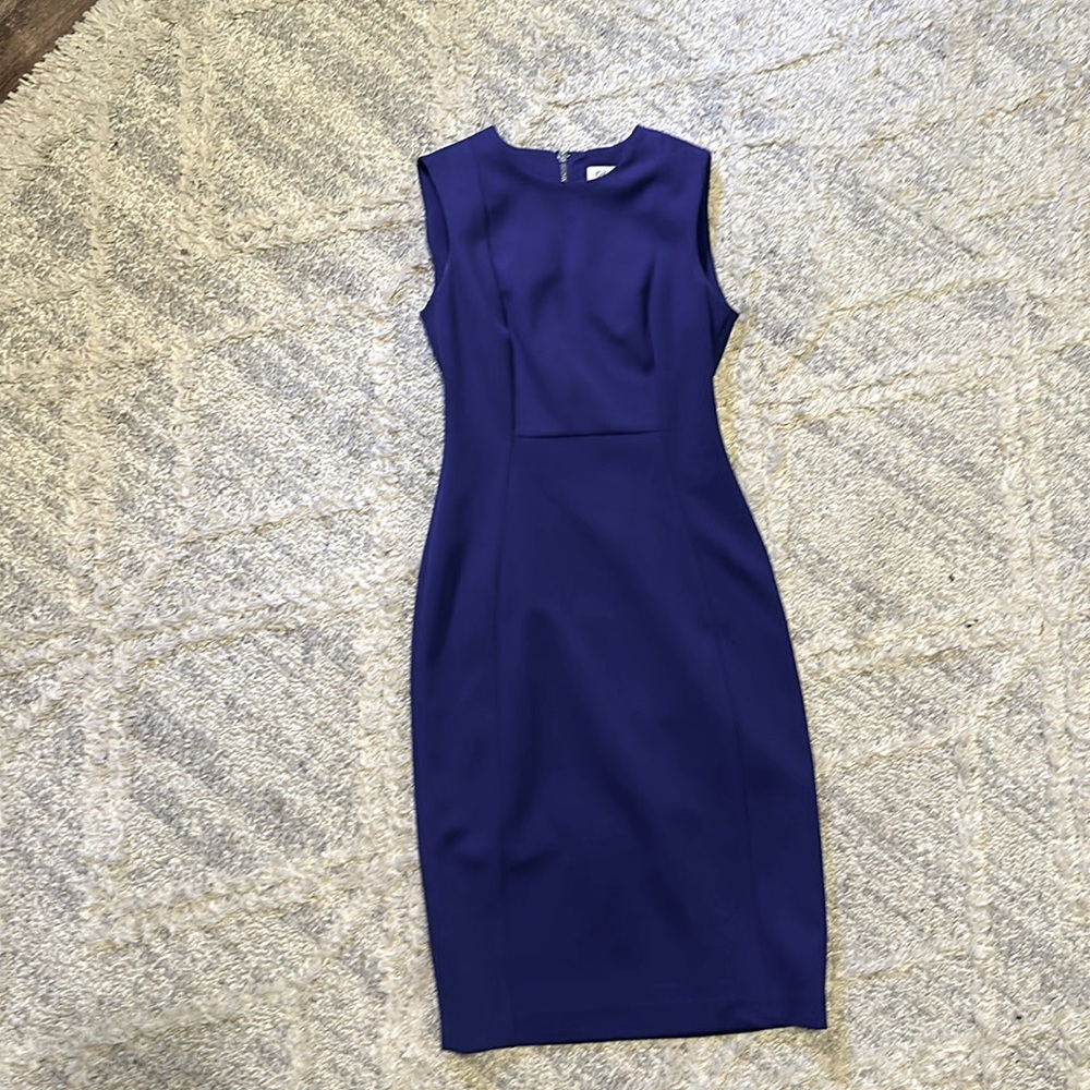 Calvin Klein Cobalt Blue Sleeveless Business Dress